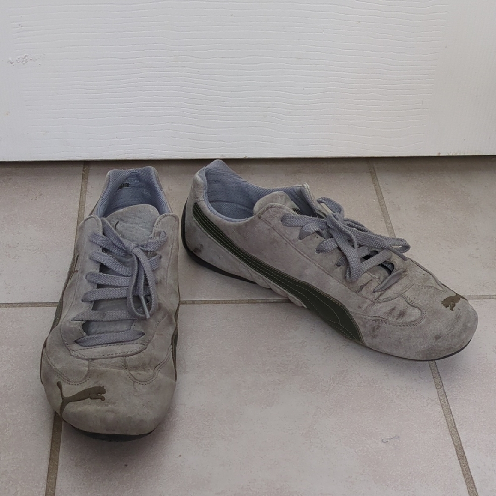 Vintage Y2K Puma Speedcat Men's Gray Suede Leather Sneakers